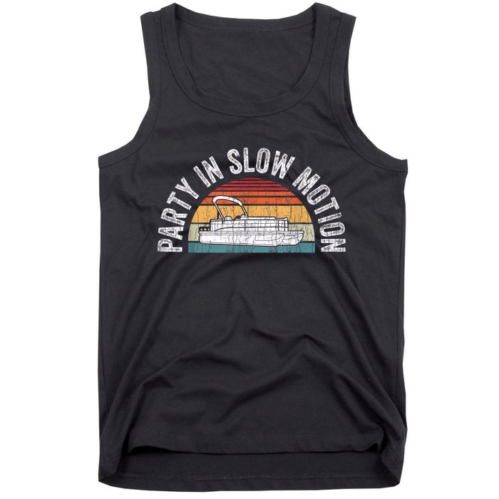 Best Pontoon Captain Boat Party In Slow Motion Tank Top