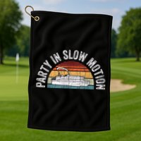 Best Pontoon Captain Boat Party In Slow Motion Golf Towel
