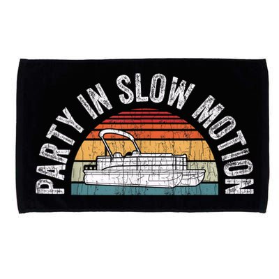 Best Pontoon Captain Boat Party In Slow Motion Microfiber Hand Towel