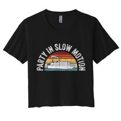 Best Pontoon Captain Boat Party In Slow Motion Crop Top