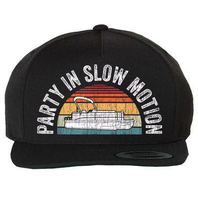 Best Pontoon Captain Boat Party In Slow Motion Wool Snapback Cap