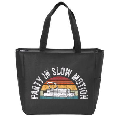 Best Pontoon Captain Boat Party In Slow Motion Zip Tote Bag