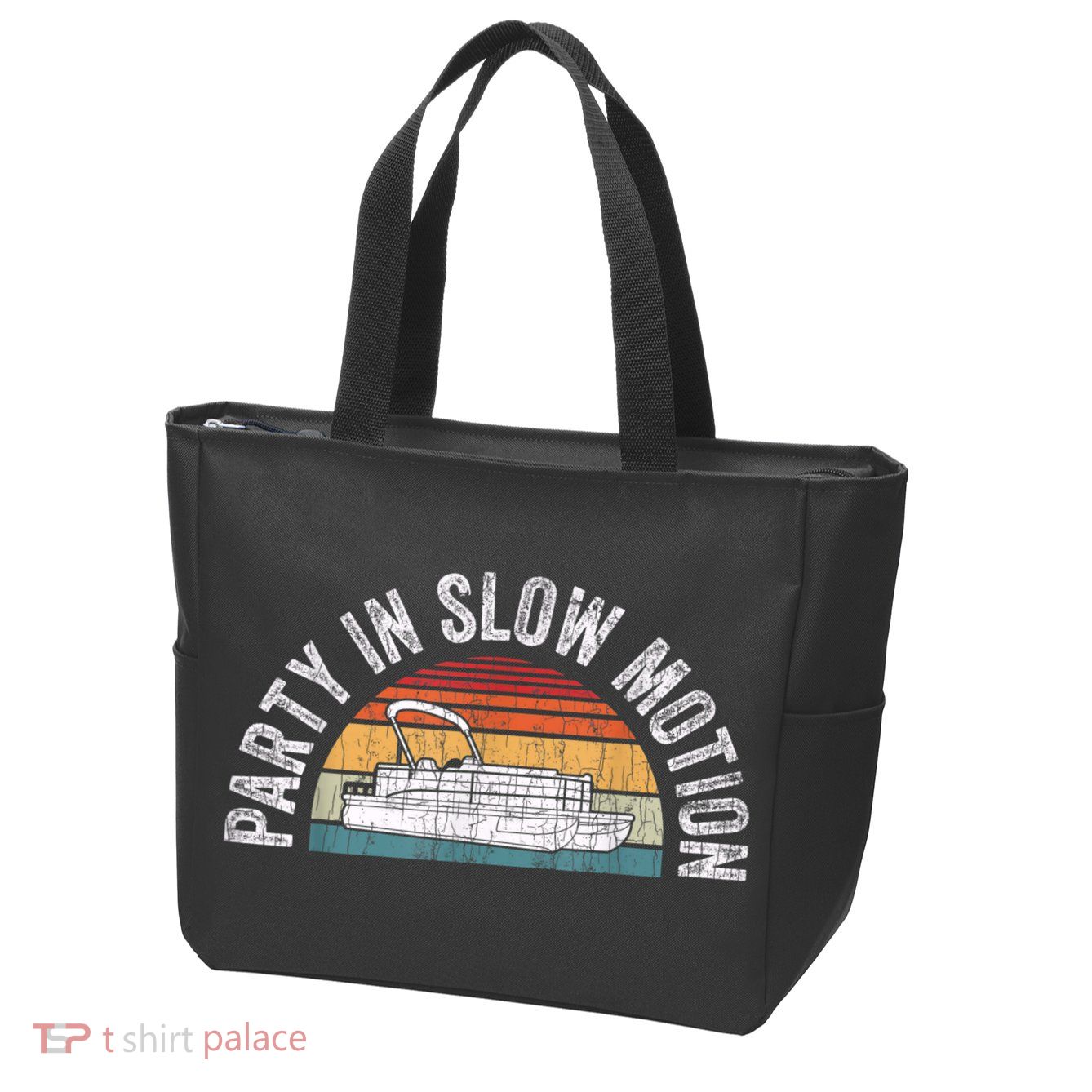 Best Pontoon Captain Boat Party In Slow Motion Zip Tote Bag