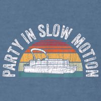 Best Pontoon Captain Boat Party In Slow Motion Garment-Dyed Sweatshirt