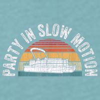 Best Pontoon Captain Boat Party In Slow Motion Sueded Cloud Jersey T-Shirt