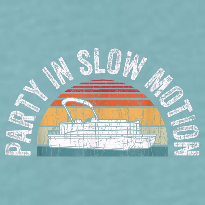 Best Pontoon Captain Boat Party In Slow Motion Sueded Cloud Jersey T-Shirt