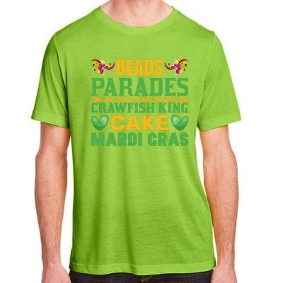 Beads Parades Crawfish King Cake Mardi Gras Adult ChromaSoft Performance T-Shirt