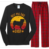 Best Pug Dad Ever Funny Gift Father Long Sleeve Pajama Set