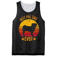 Best Pug Dad Ever Funny Gift Father Mesh Reversible Basketball Jersey Tank