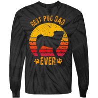 Best Pug Dad Ever Funny Gift Father Tie-Dye Long Sleeve Shirt