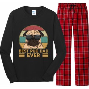 Best Pug Dad Ever Funny Pug Dog Gift Long Sleeve Pajama Set