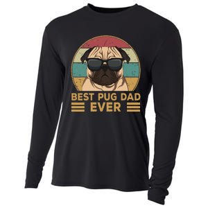 Best Pug Dad Ever Funny Pug Dog Gift Cooling Performance Long Sleeve Crew