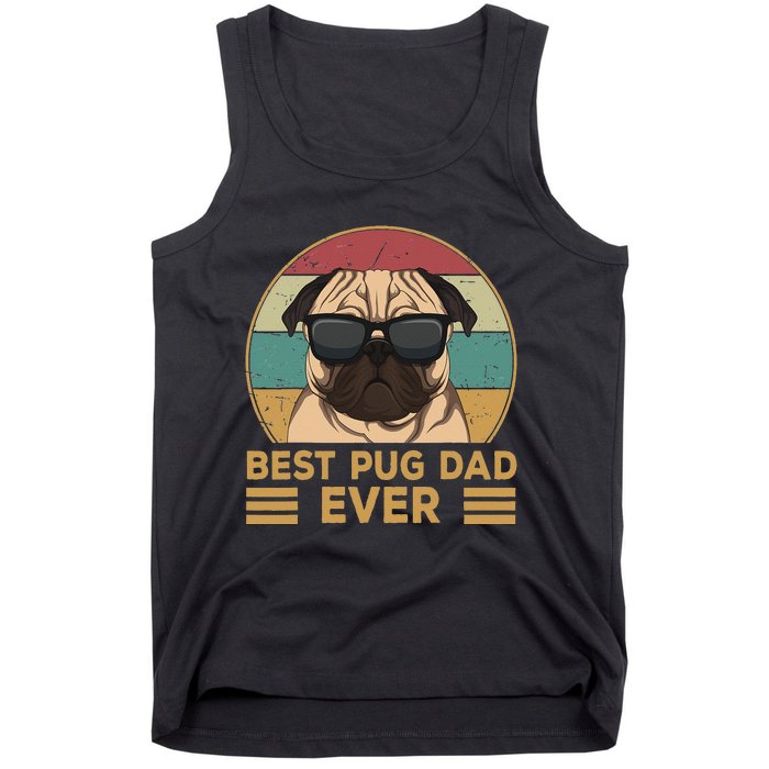 Best Pug Dad Ever Funny Pug Dog Gift Tank Top