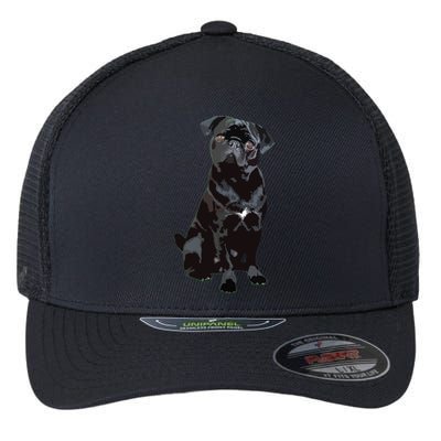 Black Pug Dog For Dog Mom Dad Funny Cute Black Pug Flexfit Unipanel Trucker Cap