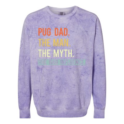 Best Pug Dad Ever Gifts Dog Animal Lovers Man Myth Cute Colorblast Crewneck Sweatshirt