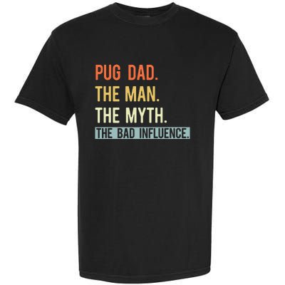 Best Pug Dad Ever Gifts Dog Animal Lovers Man Myth Cute Garment-Dyed Heavyweight T-Shirt