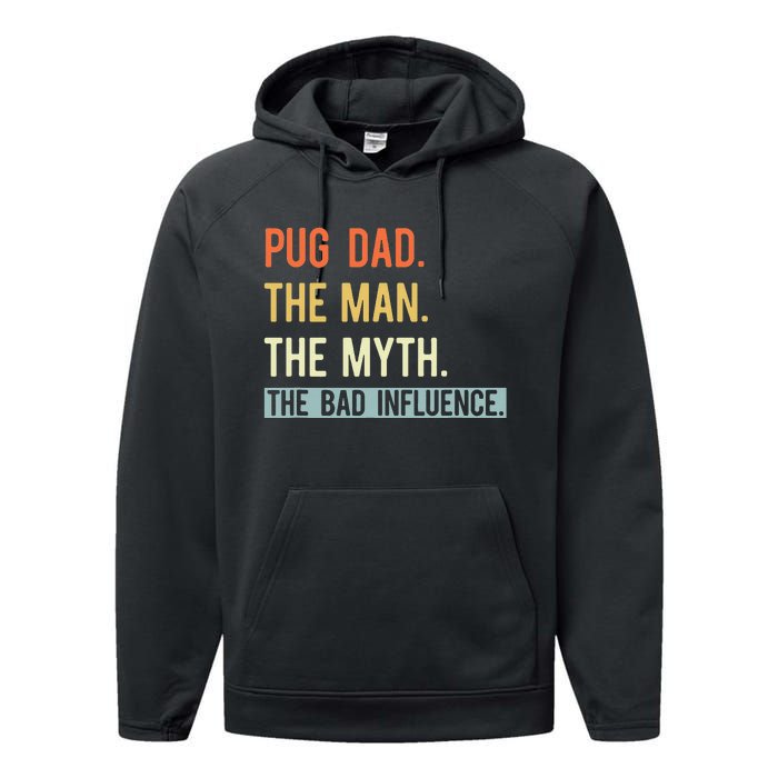 Best Pug Dad Ever Gifts Dog Animal Lovers Man Myth Cute Performance Fleece Hoodie