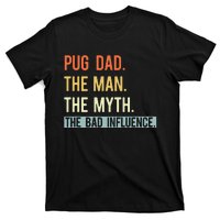 Best Pug Dad Ever Gifts Dog Animal Lovers Man Myth Cute T-Shirt