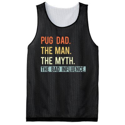 Best Pug Dad Ever Gifts Dog Animal Lovers Man Myth Cute Mesh Reversible Basketball Jersey Tank