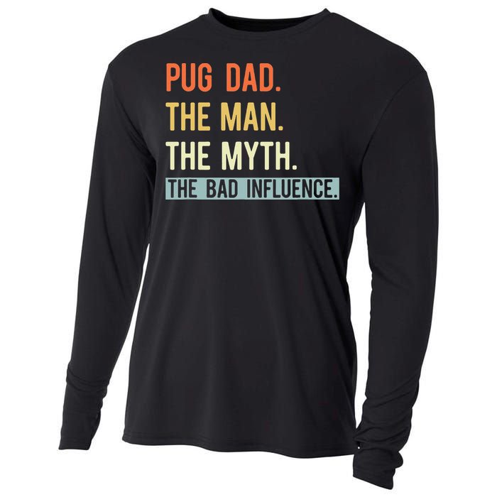 Best Pug Dad Ever Gifts Dog Animal Lovers Man Myth Cute Cooling Performance Long Sleeve Crew