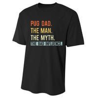 Best Pug Dad Ever Gifts Dog Animal Lovers Man Myth Cute Performance Sprint T-Shirt