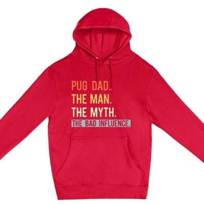 Best Pug Dad Ever Gifts Dog Animal Lovers Man Myth Cute Premium Pullover Hoodie