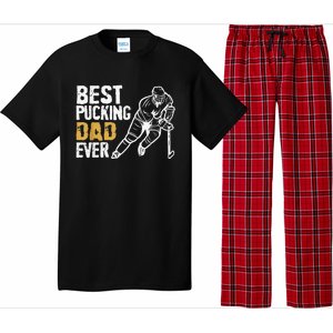 Best Pucking Dad Ever Retro Ice Hockey Coach Pajama Set