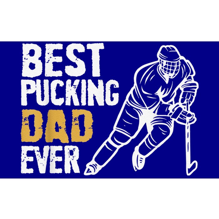 Best Pucking Dad Ever Retro Ice Hockey Coach Bumper Sticker