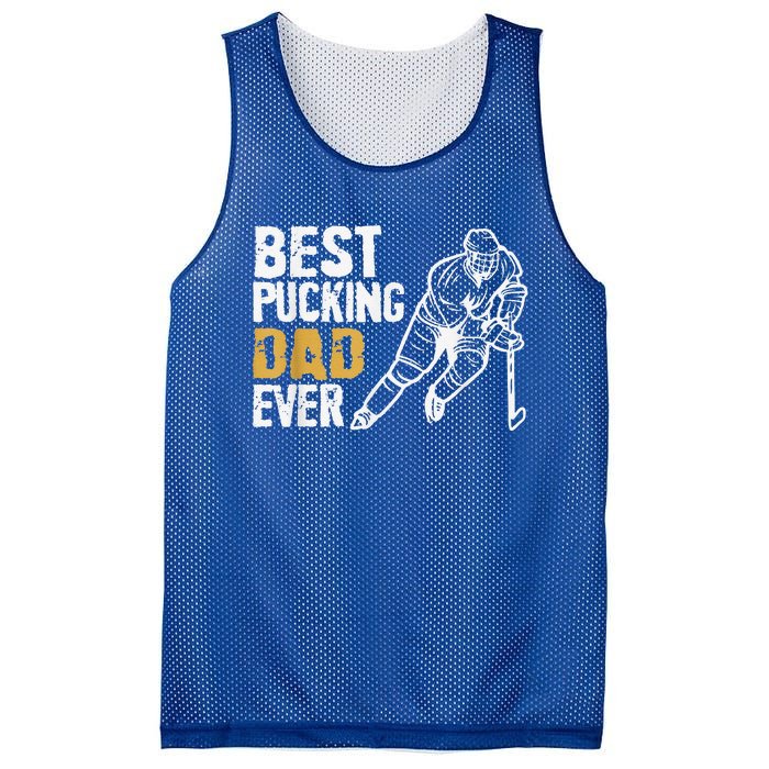 Best Pucking Dad Ever Retro Ice Hockey Coach Mesh Reversible Basketball Jersey Tank