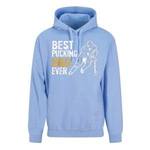 Best Pucking Dad Ever Retro Ice Hockey Coach Unisex Surf Hoodie