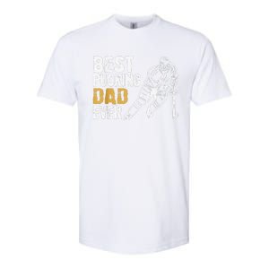 Best Pucking Dad Ever Retro Ice Hockey Coach Softstyle CVC T-Shirt