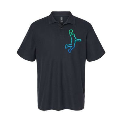 Basketball Player Dunking Basketball Softstyle Adult Sport Polo