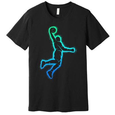 Basketball Player Dunking Basketball Premium T-Shirt