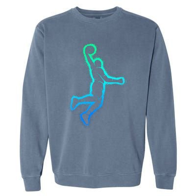 Basketball Player Dunking Basketball Garment-Dyed Sweatshirt