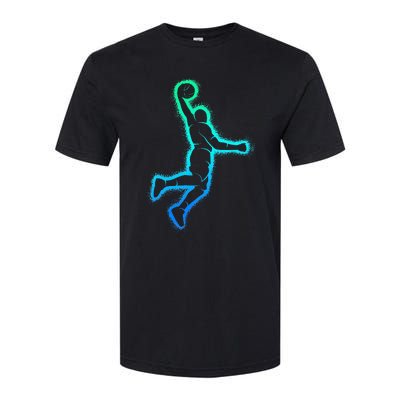 Basketball Player Dunking Basketball Softstyle CVC T-Shirt