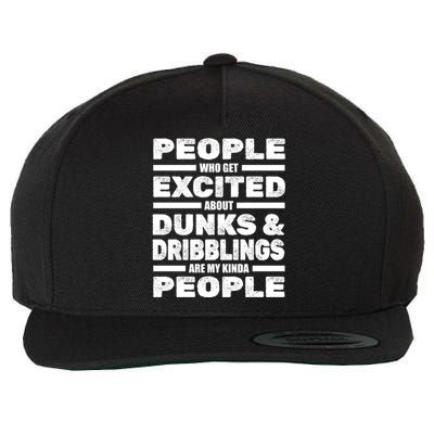 Basketball Player Dunks Dribblings Funny Gift Streetball Basketball Gift Wool Snapback Cap