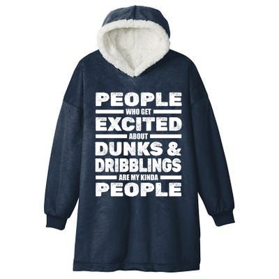 Basketball Player Dunks Dribblings Funny Gift Streetball Basketball Gift Hooded Wearable Blanket