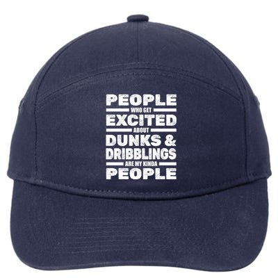 Basketball Player Dunks Dribblings Funny Gift Streetball Basketball Gift 7-Panel Snapback Hat