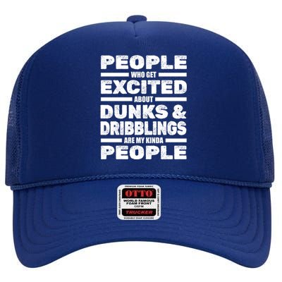 Basketball Player Dunks Dribblings Funny Gift Streetball Basketball Gift High Crown Mesh Back Trucker Hat