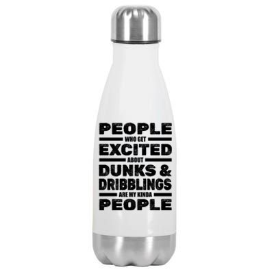 Basketball Player Dunks Dribblings Funny Gift Streetball Basketball Gift Stainless Steel Insulated Water Bottle