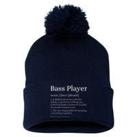 Bass Player Definition Bassist Gift For Musicians Pom Pom 12in Knit Beanie