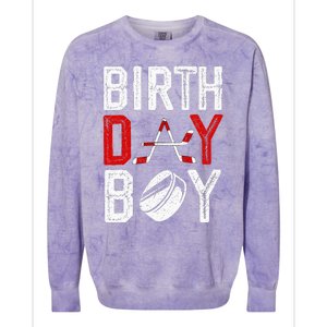 Birthday Party Decorations Hockey Winter Sports Fans Colorblast Crewneck Sweatshirt