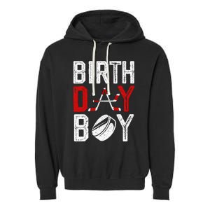 Birthday Party Decorations Hockey Winter Sports Fans Garment-Dyed Fleece Hoodie