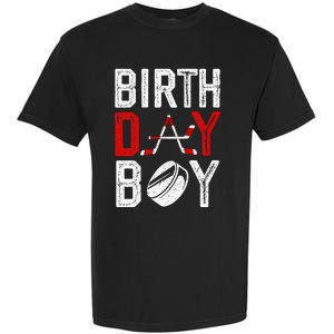 Birthday Party Decorations Hockey Winter Sports Fans Garment-Dyed Heavyweight T-Shirt