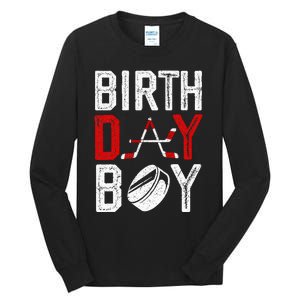 Birthday Party Decorations Hockey Winter Sports Fans Tall Long Sleeve T-Shirt