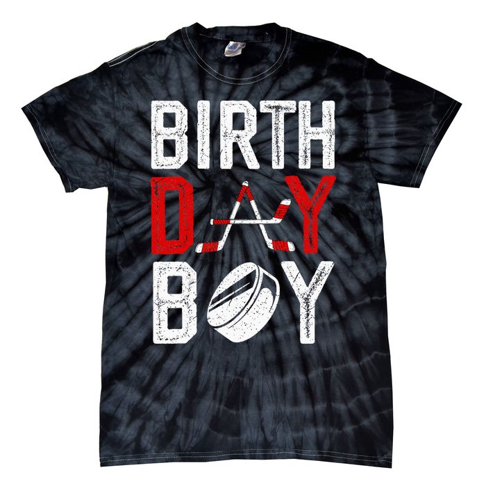 Birthday Party Decorations Hockey Winter Sports Fans Tie-Dye T-Shirt