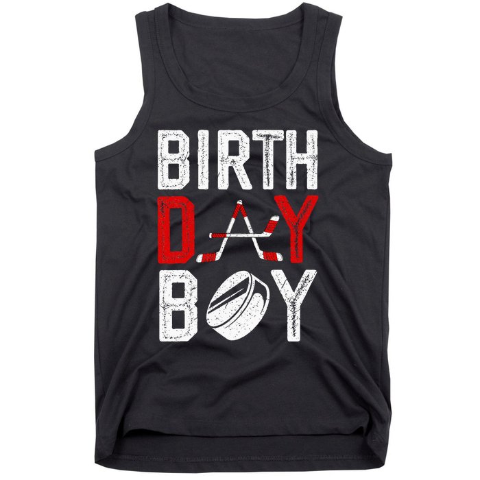 Birthday Party Decorations Hockey Winter Sports Fans Tank Top