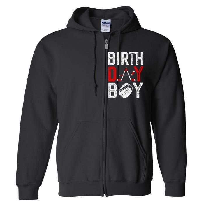 Birthday Party Decorations Hockey Winter Sports Fans Full Zip Hoodie