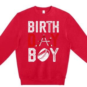 Birthday Party Decorations Hockey Winter Sports Fans Premium Crewneck Sweatshirt