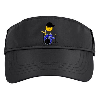 Boy Playing Drums Drummer Funny Emoticon Adult Drive Performance Visor